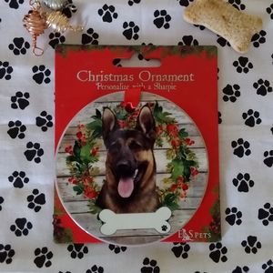 German Shepard Christmas Ornament, NWT